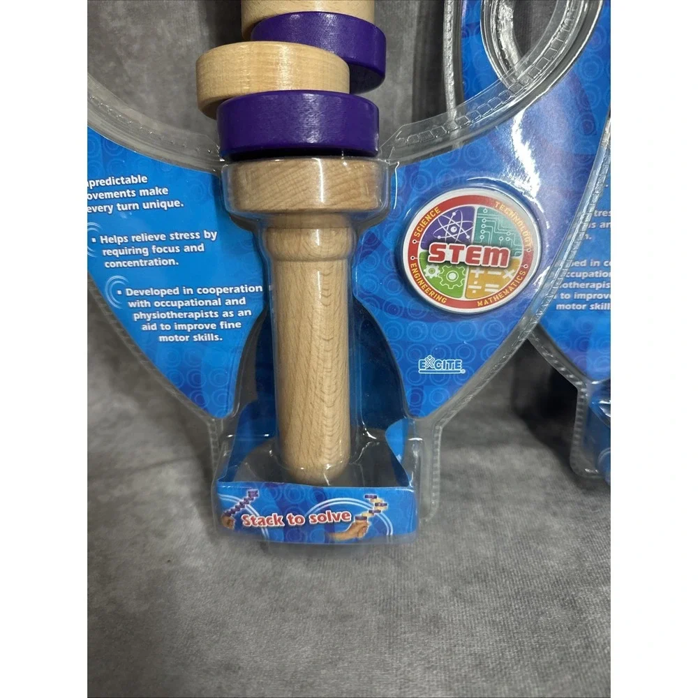 True‎ Balance Handheld Wooden Toy Game by Excite STEM Coordination Purple SEALED